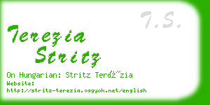 terezia stritz business card